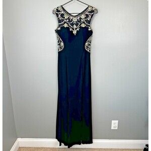 JVN by Jovani Black Emellished Prom Pageant Gown Size 10